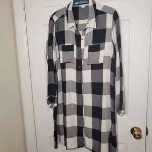 Old Navy Button Up Buffalo Plaid Collared Dress